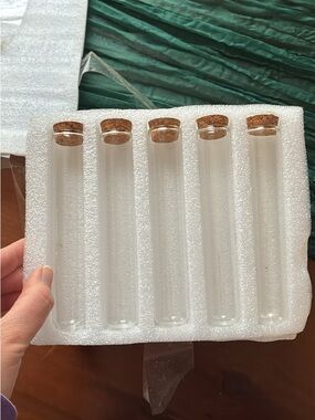 Clear Glass Test Tube Vases with Cork Stoppers - Set of 24